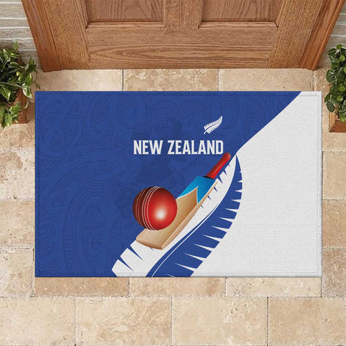 New Zealand Cricket Rubber Doormat Kiwi Birds Haka Dance Blue Fern Sporty Style
