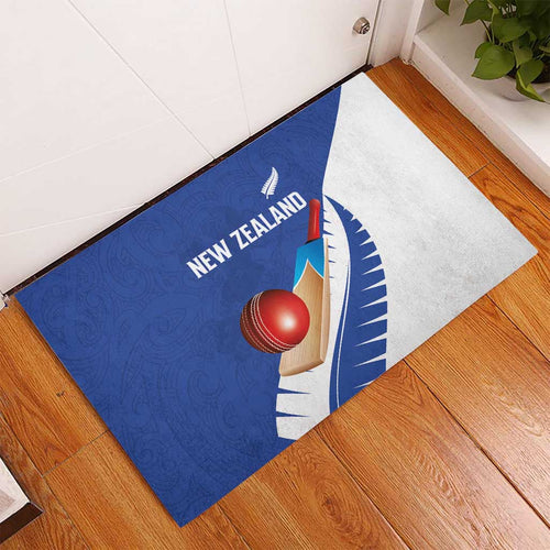 New Zealand Cricket Rubber Doormat Kiwi Birds Haka Dance Blue Fern Sporty Style