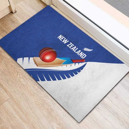 New Zealand Cricket Rubber Doormat Kiwi Birds Haka Dance Blue Fern Sporty Style