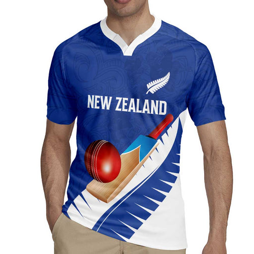 Custom New Zealand Cricket Rugby Jersey Kiwi Birds Haka Dance Blue Fern Sporty Style