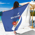 New Zealand Cricket Sarong Kiwi Birds Haka Dance Blue Fern Sporty Style