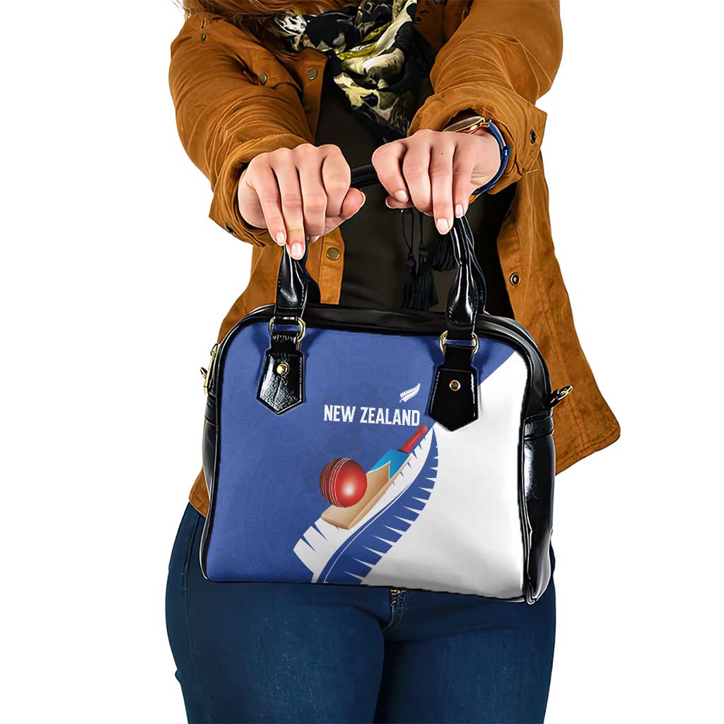 New Zealand Cricket Shoulder Handbag Kiwi Birds Haka Dance Blue Fern Sporty Style