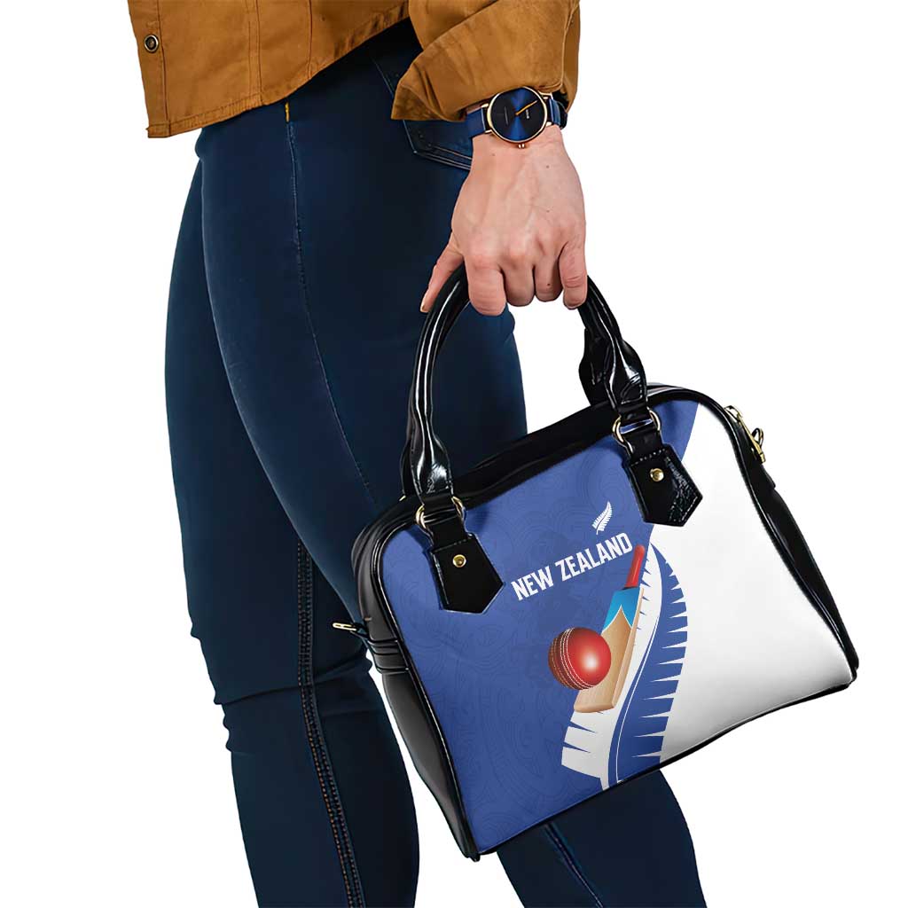 New Zealand Cricket Shoulder Handbag Kiwi Birds Haka Dance Blue Fern Sporty Style
