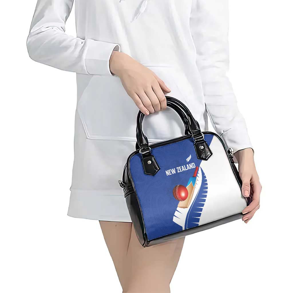 New Zealand Cricket Shoulder Handbag Kiwi Birds Haka Dance Blue Fern Sporty Style