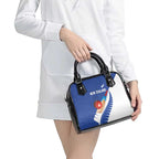 New Zealand Cricket Shoulder Handbag Kiwi Birds Haka Dance Blue Fern Sporty Style