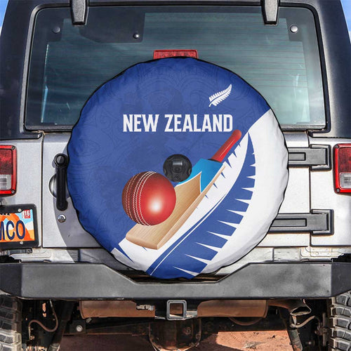 New Zealand Cricket Spare Tire Cover Kiwi Birds Haka Dance Blue Fern Sporty Style