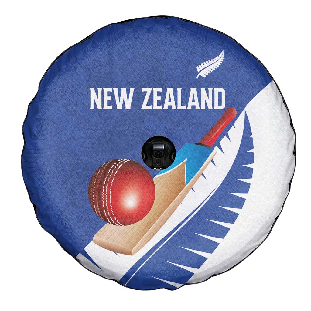New Zealand Cricket Spare Tire Cover Kiwi Birds Haka Dance Blue Fern Sporty Style