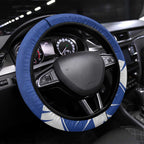 New Zealand Cricket Steering Wheel Cover Kiwi Birds Haka Dance Blue Fern Sporty Style
