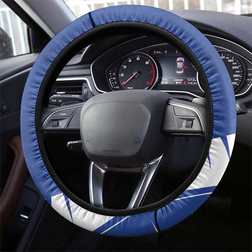New Zealand Cricket Steering Wheel Cover Kiwi Birds Haka Dance Blue Fern Sporty Style