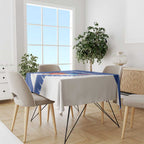 New Zealand Cricket Tablecloth Kiwi Birds Haka Dance Blue Fern Sporty Style