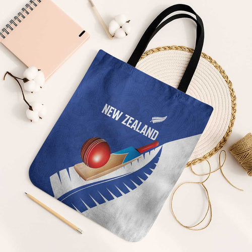 New Zealand Cricket Tote Bag Kiwi Birds Haka Dance Blue Fern Sporty Style