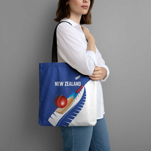 New Zealand Cricket Tote Bag Kiwi Birds Haka Dance Blue Fern Sporty Style