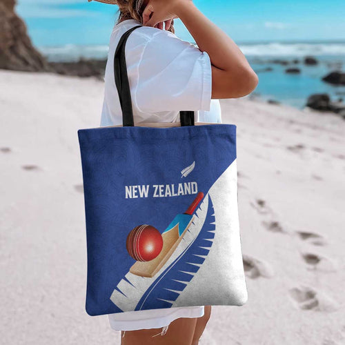 New Zealand Cricket Tote Bag Kiwi Birds Haka Dance Blue Fern Sporty Style