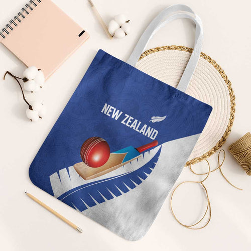 New Zealand Cricket Tote Bag Kiwi Birds Haka Dance Blue Fern Sporty Style