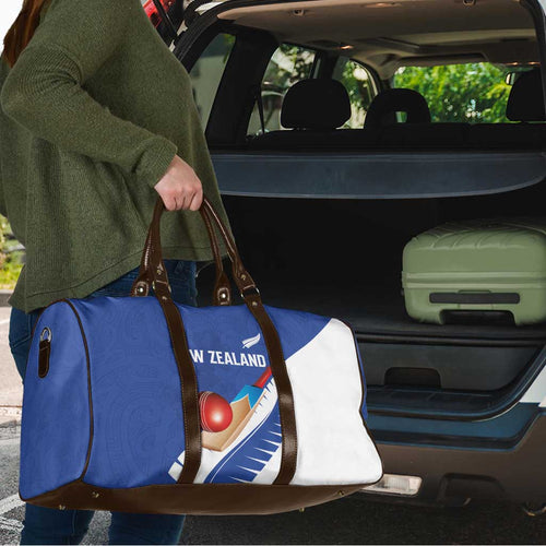 New Zealand Cricket Travel Bag Kiwi Birds Haka Dance Blue Fern Sporty Style