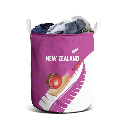New Zealand Cricket Laundry Basket Kiwi Birds Haka Dance Pink Fern Sporty Style