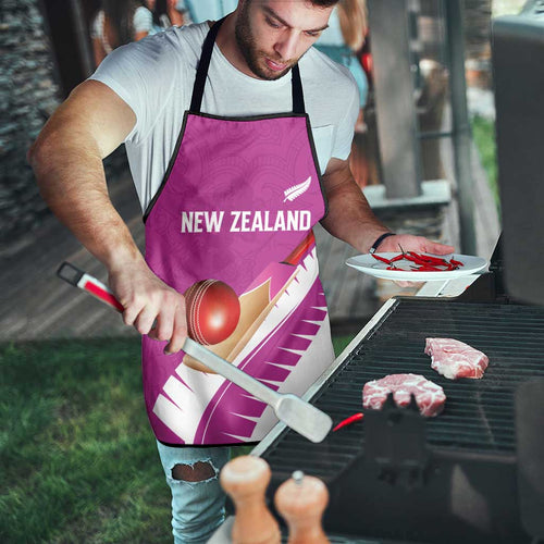 New Zealand Cricket Apron Kiwi Birds Haka Dance Pink Fern Sporty Style