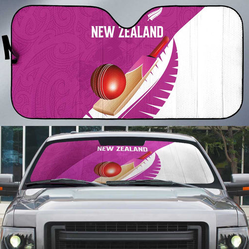 New Zealand Cricket Auto Sun Shade Kiwi Birds Haka Dance Pink Fern Sporty Style