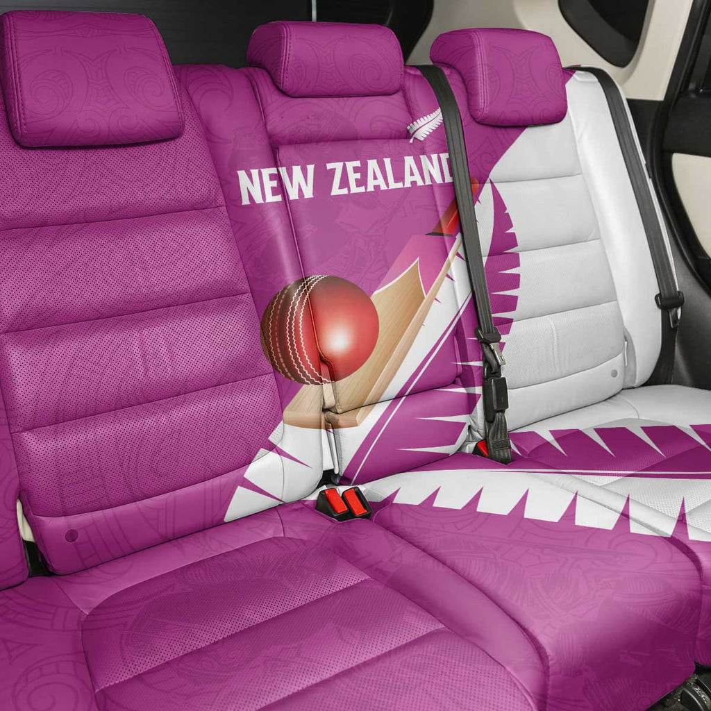New Zealand Cricket Back Car Seat Cover Kiwi Birds Haka Dance Pink Fern Sporty Style