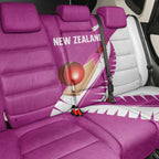 New Zealand Cricket Back Car Seat Cover Kiwi Birds Haka Dance Pink Fern Sporty Style