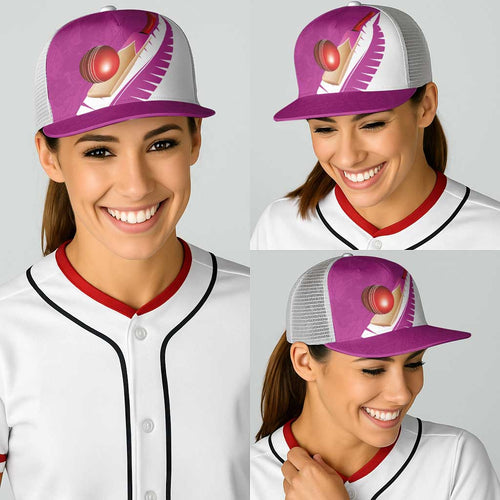 New Zealand Cricket Baseball Net Cap Kiwi Birds Haka Dance Pink Fern Sporty Style