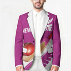 Custom New Zealand Cricket Blazer Kiwi Birds Haka Dance Pink Fern Sporty Style