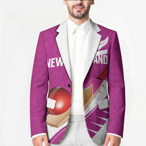 Custom New Zealand Cricket Blazer Kiwi Birds Haka Dance Pink Fern Sporty Style