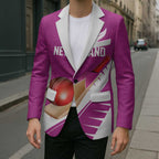 Custom New Zealand Cricket Blazer Kiwi Birds Haka Dance Pink Fern Sporty Style