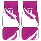 Custom New Zealand Cricket Car Mats Kiwi Birds Haka Dance Pink Fern Sporty Style
