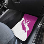 Custom New Zealand Cricket Car Mats Kiwi Birds Haka Dance Pink Fern Sporty Style