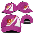 New Zealand Cricket Classic Cap Kiwi Birds Haka Dance Pink Fern Sporty Style