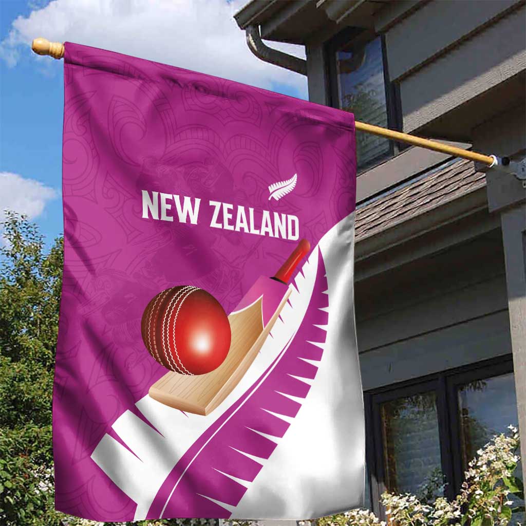New Zealand Cricket Garden Flag Kiwi Birds Haka Dance Pink Fern Sporty Style