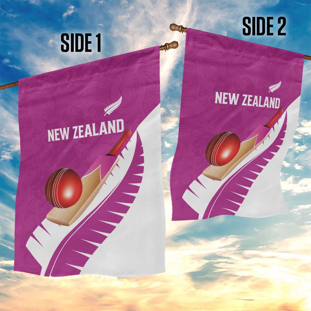 New Zealand Cricket Garden Flag Kiwi Birds Haka Dance Pink Fern Sporty Style