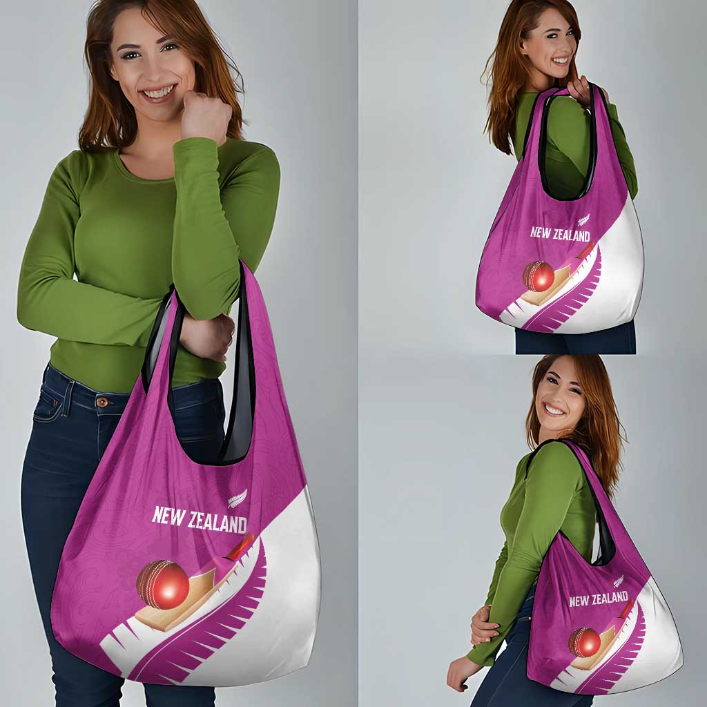 New Zealand Cricket Grocery Bag Kiwi Birds Haka Dance Pink Fern Sporty Style