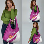New Zealand Cricket Grocery Bag Kiwi Birds Haka Dance Pink Fern Sporty Style