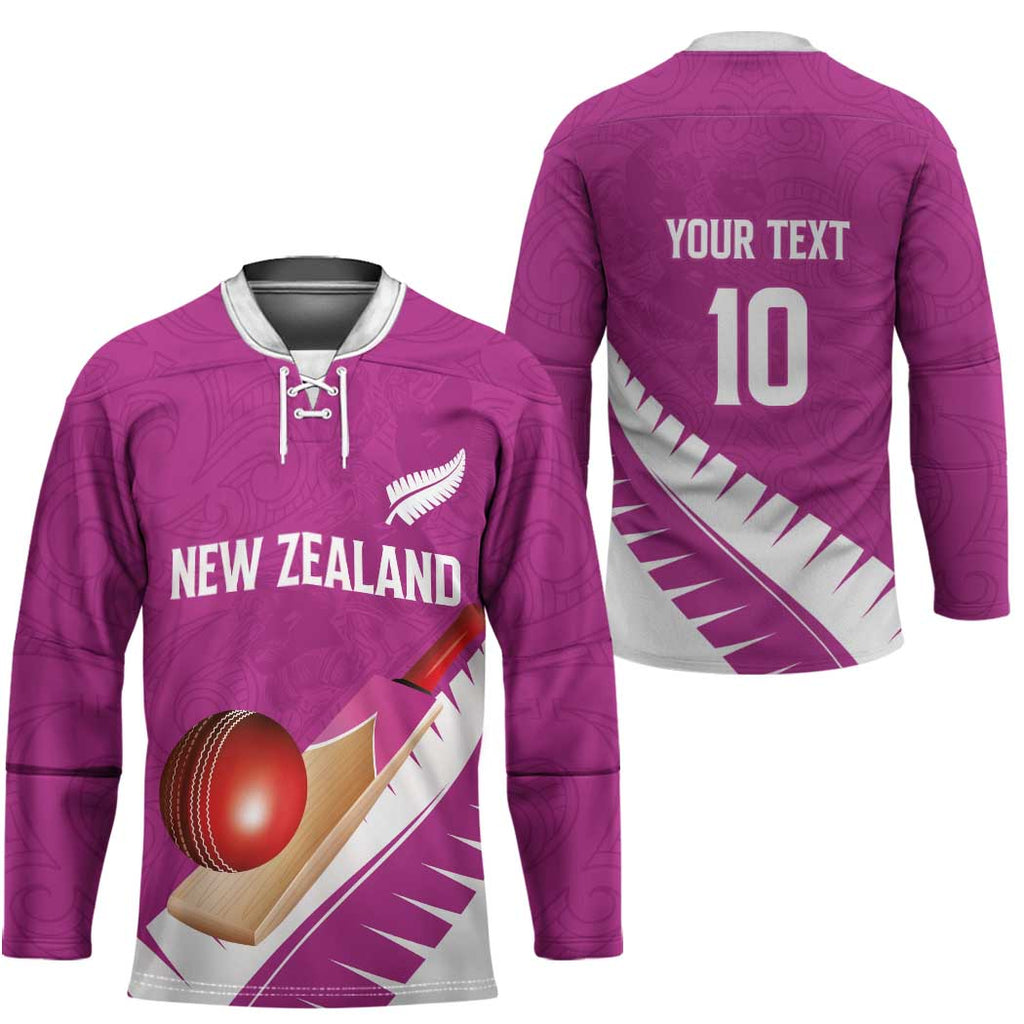 Custom New Zealand Cricket Hockey Jersey Kiwi Birds Haka Dance Pink Fern Sporty Style
