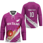 Custom New Zealand Cricket Hockey Jersey Kiwi Birds Haka Dance Pink Fern Sporty Style