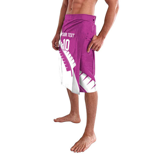 Custom New Zealand Cricket Lavalava Kiwi Birds Haka Dance Pink Fern Sporty Style