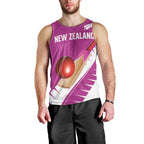 Custom New Zealand Cricket Men Tank Top Kiwi Birds Haka Dance Pink Fern Sporty Style