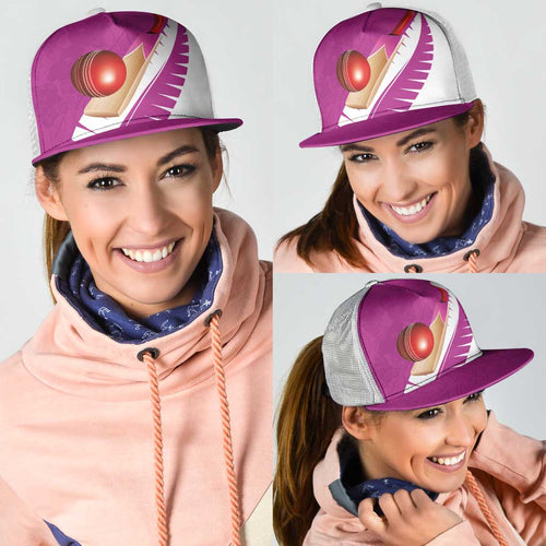 New Zealand Cricket Mesh Trucker Cap Kiwi Birds Haka Dance Pink Fern Sporty Style