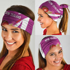 New Zealand Cricket Neck Gaiter Kiwi Birds Haka Dance Pink Fern Sporty Style