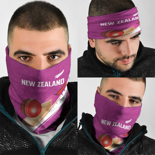 New Zealand Cricket Neck Gaiter Kiwi Birds Haka Dance Pink Fern Sporty Style