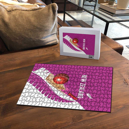 New Zealand Cricket Puzzle Kiwi Birds Haka Dance Pink Fern Sporty Style
