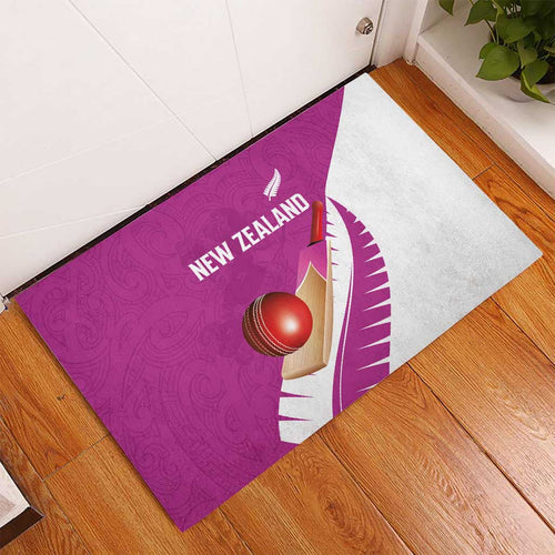 New Zealand Cricket Rubber Doormat Kiwi Birds Haka Dance Pink Fern Sporty Style