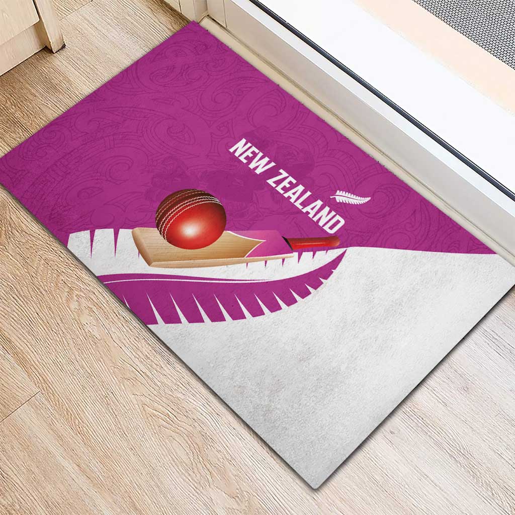 New Zealand Cricket Rubber Doormat Kiwi Birds Haka Dance Pink Fern Sporty Style