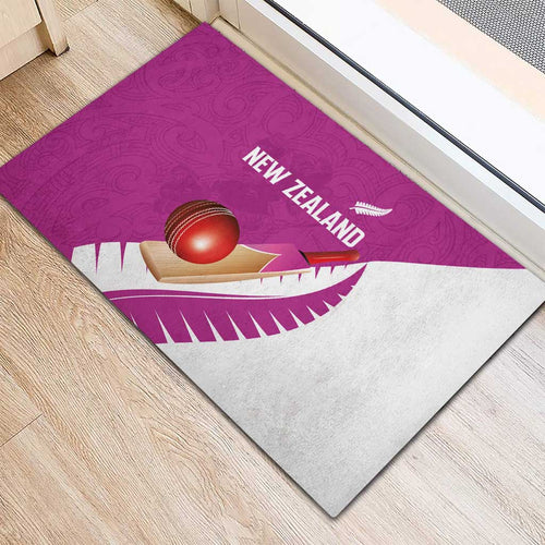 New Zealand Cricket Rubber Doormat Kiwi Birds Haka Dance Pink Fern Sporty Style