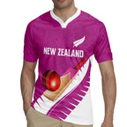 Custom New Zealand Cricket Rugby Jersey Kiwi Birds Haka Dance Pink Fern Sporty Style