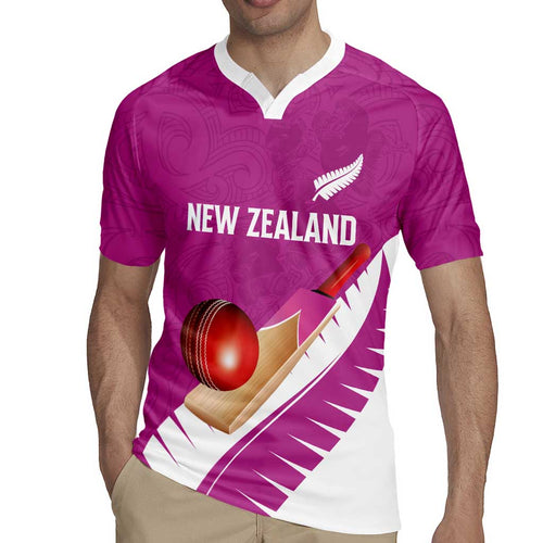 Custom New Zealand Cricket Rugby Jersey Kiwi Birds Haka Dance Pink Fern Sporty Style