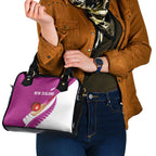 New Zealand Cricket Shoulder Handbag Kiwi Birds Haka Dance Pink Fern Sporty Style
