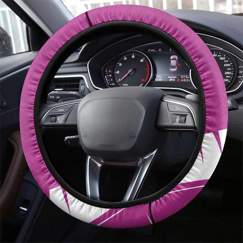 New Zealand Cricket Steering Wheel Cover Kiwi Birds Haka Dance Pink Fern Sporty Style